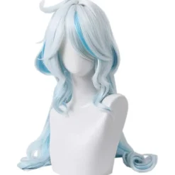 Cosplay-peruk, Genshin Impact-peruk, med två perukmössor, för Halloween, fest och etc> Peruker