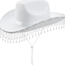 Cowboyhatt Halloween-kostym Cowgirlhatt för kvinnor män vuxna Western Cow Girl Hat Dress Up Birthday Halloween Cow Girl> Huvudbonader