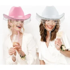 Cowboyhatt Halloween-kostym Cowgirlhatt för kvinnor män vuxna Western Cow Girl Hat Dress Up Birthday Halloween Cow Girl><noscript><img width=