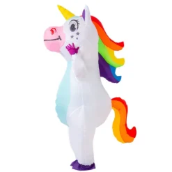 Creations Uppblåsbar Enhörningsdräkt Full Body Unicorn Air Blow-up Deluxe Halloween-dräkt - Vuxenstorlek 150-190 cm> Dräkter