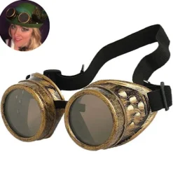 Cyberglasögon Steampunk Welding Goth Cosplay Vintage Goggles ancient brass> Tillbehör