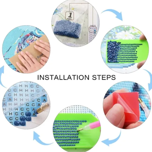 5D Diamantmålning, Kit efter siffror, Diamantmålning, Diamantbroderi> Smink