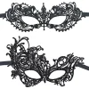Dam Sexig Maskerad Spetsmask Halloween Maskeradfest Halvmask 2 stycken> Masker