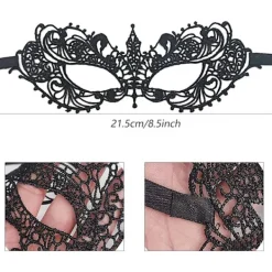 Dam Sexig Maskerad Spetsmask Halloween Maskeradfest Halvmask 2 stycken> Masker