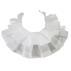 Dam vintage renässans bomull volang falsk krage viktoriansk vit hals Ruff halsduk Halloween Cosplay kostym rekvisita> Tillbehör