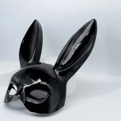 Damer Halloween Sexig Half Face Kanin Öron Mask><noscript><img width=