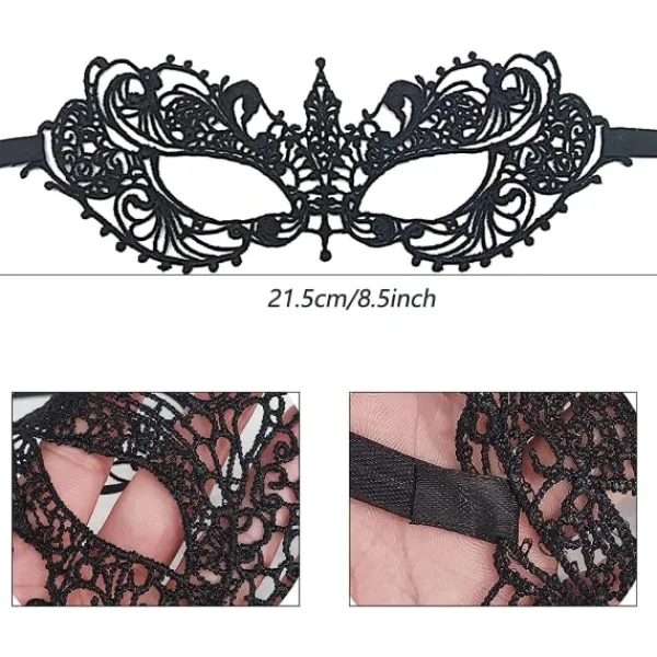 Damernas Sexiga Boll Maskerad Kostym Spetsmask Halloween Maskeradfest Halv Mask 2 stycken> Masker