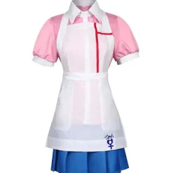 Danganronpa Mikan Tsumiki Anime Uniform Kvinna Klänning Cosplay Kostym Kläder> Peruker