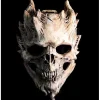 Dödskalle Skelett Mask Skräckdemon Läskig Helmask Latex Ond Mask Läskig Halloween Cosplay Kostym Rekvisita Vuxna{Fyn201}> Masker