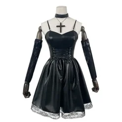 Death Note Cosplay Kostym Misa Amane Anime Peruk Klänningsset Uniform Halloween Party Endast Peruk One Size><noscript><img width=