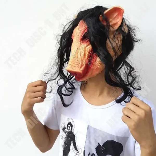 LUNAVO Dekorativ Mask - TD® - Griskött SAW - Högkvalitativ Latex - Cosplay - Halloween> Masker