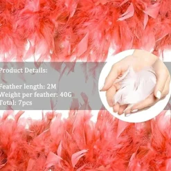 7-delad flerfärgad fjäderboa för kvinnor - Perfekt för fester och maskerader (1 av varje färg)><noscript><img width=