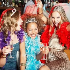 7-delad flerfärgad fjäderboa för kvinnor - Perfekt för fester och maskerader (1 av varje färg)><noscript><img width=