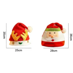 ATELA 2-delad julhatt - julhatt för vuxna och barn (Golden Wood + Jultomten)> Tillbehör