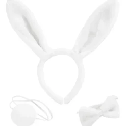 3-delad kanin utklädningsset påskkanin öron set kaninsvans för barn vuxna halloween påsk kostymfest cosplay kostym dekoration> Tillbehör