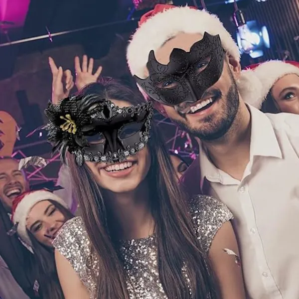 2-delad Maskerset för Par - Venetianskt Maskeraddräkt - Plast> Masker