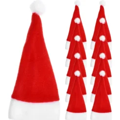 15-delad mini tomteluva kopp flaskhållare jul tomteluva bestickhållare jul bestickhållare (13.50X5.70X5.70CM, röd)> Tillbehör