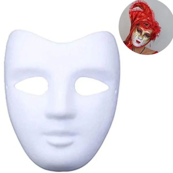 10-delad set DIY vit mask för målning enkel tom stil 3 KLB> Masker