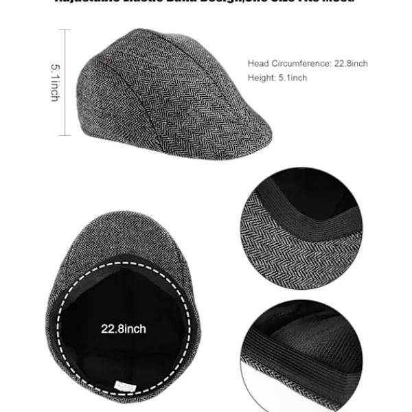 5-delad 1920-tals Gatsby Gangster-set för män 30-tals Manhattan Gangster Basker Y-formade hängslen> Tillbehör