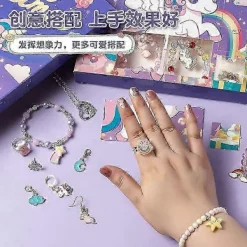 24-delars Julhalsband, Örhängen, Armband, Presentförpackning, Blind Box, DIY-tillbehör, Gåva, Nedräkningskalender, Advent><noscript><img width=