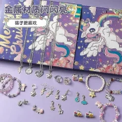 24-delars Julhalsband, Örhängen, Armband, Presentförpackning, Blind Box, DIY-tillbehör, Gåva, Nedräkningskalender, Advent><noscript><img width=