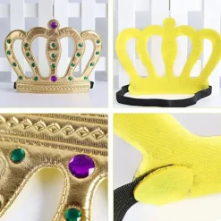 4-delars Kung & Drottning Kronset - Huvudbonader & Kostymtillbehör för Barn & Vuxna Födelsedagsfester> Huvudbonader
