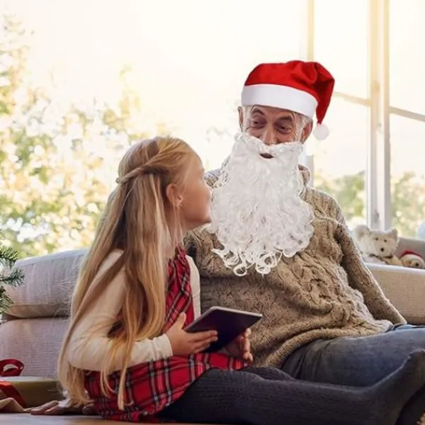 5-delars set med hatt, skägg och peruk för julfest> Tillbehör