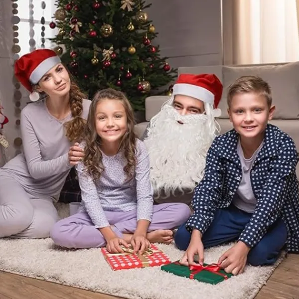 5-delars set med hatt, skägg och peruk för julfest> Tillbehör