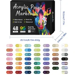 12-delars set med nagelkonstpennor med 0,5 mm fin spets för exakt klotter och ritning.><noscript><img width=