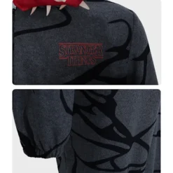 Demogorgon Kostym Onesie - Stranger Things Fleece Pyjamas, Varma Halloween Jul Sovkläder M><noscript><img width=