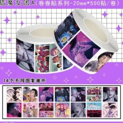 Best Trade Demon Hunter Birthday Party Supplies Set: porslin, banderoll, tårtpålägg och ballonger för barn tattoos-500pcs><noscript><img width=