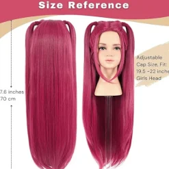 Demon Hunters Kostym Rumi Mira Zoe Realistisk Anime Cosplay Peruk för Konvent Ros_yux> Peruker