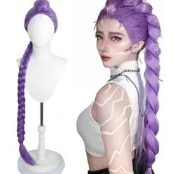 Demon Hunters Kostym Rumi Peruk Realistisk Anime Cosplay Peruk för Cosplay-konvent -FM-> Peruker