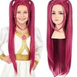 Demon Hunters Kostym Rumi Mira Zoe Realistisk Anime Cosplay Peruk för Konvent Rosa Pink Mira> Peruker