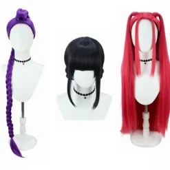 Demon Hunters K-pop Cosplay Peruk Rumi Zoey Idol Grupp Scenkostym Hår _yux Kids> Peruker