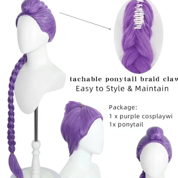 Demon k-pop Hunters Kostym Rumi Peruk mira zoe Realistisk Anime Cosplay Peruk för Cosplay-konvent..> Peruker