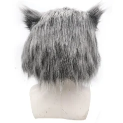 unbranded Demon Slayer Anime Hashibira Inosuke Gris Latex Mask Huvudbonad Cosplay Halloween Maskeradfest Fancy Dress Kostymtillbehör><noscript><img width=