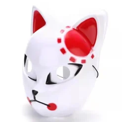 Demon Slayer Fox Cosplay Mask Kostymtillbehör Halloween Carnival Masquerade Japansk Anime Fancy Dress Up Festrekvisita> Masker