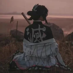 Demon Slayer Kochou Shinobu Cosplay Kostym Peruk-FS-><noscript><img width=