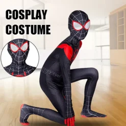 LBSS Den fantastiska Spider-Man-kostymen för vuxen/barn Halloween rollspel bär med huvudbonader Cosplay jumpsuits i ett set M><noscript><img width=