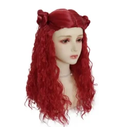 Descendants 4: Röd Lockig och Vågig Peruk för Halloweenfest och Cosplay><noscript><img width=