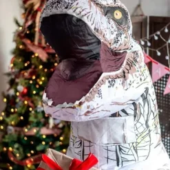Dinosaurie Kostym för Vuxen Uppblåsbar T-Rex Dinosaurie Kostym Luftblåst Dino Kostym Rolig Halloween Kostym Cosplay Maskeraddräkt><noscript><img width=