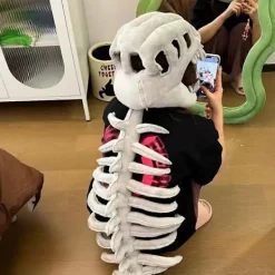 Dinosaurieben Kostym Plysch Hatt Dinosauriepark Exoskelett Plyschleksak Halloween Alla Hjärtans Dag Present för Barn Vuxna As shown> Dräkter