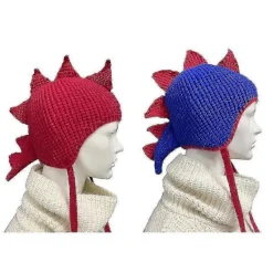 Dinosauriemössa Rolig Hatt Dinosaurie Öronlapp Hatt Stickad Dinosaurie Hatt Mohawk Hatt><noscript><img width=