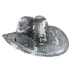 Disco Cowboy Hat Full Spegel Western Top Hat Holiday Ball Dress Up> Huvudbonader