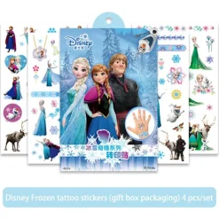 Disney Transfertryck Klistermärken Leksak Frozen Anime Figur Prinsessa Elsa Barn Vattentät Temporär Tatuering Kroppskonst Barnpresenter> Smink