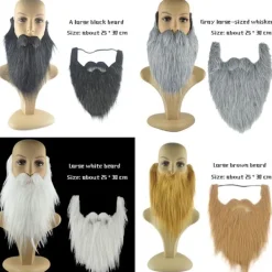 DIY Fancy Dress Skägg Långa Fluff Skägg Cosplay Kostym rekvisita><noscript><img width=