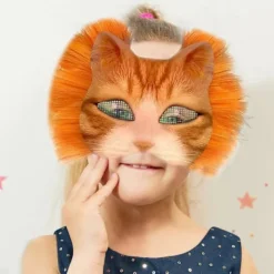 DIY Therian Mask Kit Katt Räv Djuransikte Kudde med Päls Halloween Rollspelsrekvisita för Maskerad Karneval Cosplay Festtillehör _max><noscript><img width=