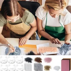 DIY Therin Msk Kit Ktt Räv Djurnsikte Kudde med Päls Hlloween Rollspelsrekvisit för Mskerd Krnevl Cosply Festtillbehör><noscript><img width=