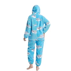 Djur Jumpsuit Dam Fleece Pyjamas Vuxen Djur Halloween Cosplay Kostymer M> Dräkter